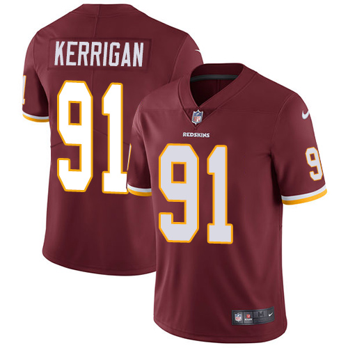 2019 men Washington Redskins #91 Kerrigan red Nike Vapor Untouchable Limited NFL Jersey